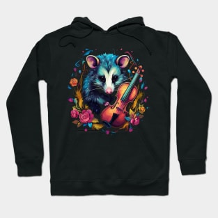 Opossum Playing Violin Hoodie